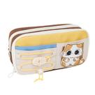 Estojo para lápis Cute Cat Multilayer Large Poliéster Laranja