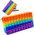 Estojo para lápis e caneta Push Bubble Fidget Bag Stress Relief Rainbow Estojo para lápis e caneta Push Bubble Fidget Bag Stress Relief Rainbow