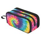 Estojo para lápis Fustylead Stylish Rainbow Tie Dyed Espiral Print Estojo para lápis Fustylead Stylish Rainbow Tie Dyed Espiral Print
