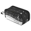 Estojo para lápis Fustylead Trendy Black White Art Piano Keys