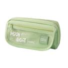 Estojo para lápis Moon Light Hope Green Canvas de grande capacidade