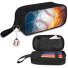 Estojo para lápis TILYTADLY Baseball de grande capacidade com chaveiro