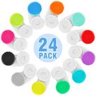 Estojo para lentes de contato Phyyixs, kit com 24 unidades, colorido e à prova de vazamentos Estojo para lentes de contato Phyyixs, kit com 24 unidades, colorido e à prova de vazamentos