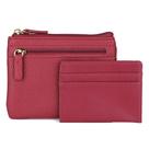 Estojo para moedas/cartões Julia Buxton Pebble RFID Pik-Me-Up Red