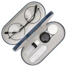 Estojo para óculos e estojo para lentes de contato MoKo de dupla face azul