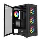 Estojo para PC para jogos Apevia EVOLUTION-BK Evolution Mid Tower com 6 ventoinhas PWM ARGB de 120 mm