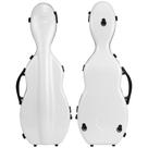Estojo para Violino 4,4 em Fibra de Vidro Branco Grafia em Fibra de Carbono Interior Preto Aveludado