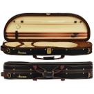 Estojo para Violino 4,4 Meia Lua Interior Acolchoado Marrom Claro Linha Luxo Térmico Exterior em Oxford