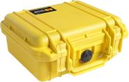 Estojo Pelican 1200 para câmera com espuma impermeável amarela