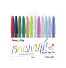 Estojo Pentel Brush Sign Pen 12 cores Lettering Tom Pastel Estojo Pentel Brush Sign Pen 12 cores Lettering Tom Pastel
