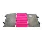 Estojo Pesca JP Fishing Duplo Isca Artificial 16 Divisórias 28 x 19,5 x 4,6cm Cor:Rosa