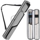 Estojo Pool Cue Jaffzora 2x2 cinza macio com alças Estojo Pool Cue Jaffzora 2x2 cinza macio com alças