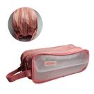 Estojo Premium Rosa Transparente Duplo Escolar e Maquiagem Colorido Aula Lápis Aluno Grande Caneta Estojo Premium Rosa Transparente Duplo Escolar e Maquiagem Colorido Aula Lápis Aluno Grande Caneta