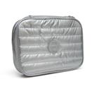 Estojo Puffer Elastico Box C/ Compartilhamento Prata