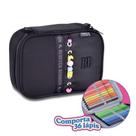 Estojo Rebecca Bonbon Beaded Fun Box Organizador Escolar Cor Preta Lisa Estojo Rebecca Bonbon Beaded Fun Box Organizador Escolar Cor Preta Lisa