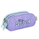 Estojo Repartições Escolar Stitch Disney Luxcel Menina Roxo