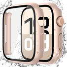 Estojo rígido impermeável com vidro temperado para Apple Watch 10 42mm