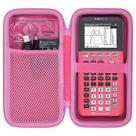Estojo rígido para calculadora gráfica da Texas Instruments rosa