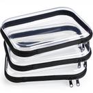 Estojo rígido transparente com zíper, bolsa de plástico, bolsa de maquiagem transparente Estojo rígido transparente com zíper, bolsa de plástico, bolsa de maquiagem transparente
