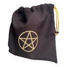 Estojo Saquinho Tecido Pentagrama Preto P Baralho 20x19cm