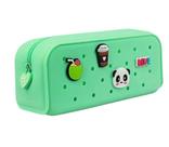 Estojo Silicone Verde Charm c/ 4 pingentes Juvenil