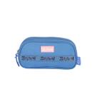 Estojo Stitch Triplo Disney Escolar 100 Pens Passeio Juvenil Cor:Azul