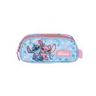 Estojo Stitch Triplo Disney Infantil Escolar Passeio Meninas Estojo Stitch Triplo Disney Infantil Escolar Passeio Meninas