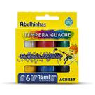 Estojo Tinta Tempera Guache METALLIC Acrilex - 6 cores 15 ml