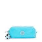 Estojo Três Zíperes Gitroy Kipling Galaxy Turq