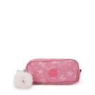 Estojo Três Zíperes Gitroy Kipling Glitter Cats