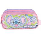 Estojo Triplo Escolar STITCH Disney Juvenil VD Luxcel