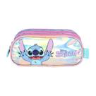 Estojo Triplo Stitch Holográfico Lilás Luxcel EI42415SC Lançamento 2026
