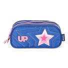 Estojo Triplo Ziper Up4you Azul Infantil