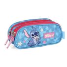 Estojo Ziper Triplo Stitch Pink Estojo Ziper Triplo Stitch Pink