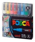 Estojoojo Caneta Uni Posca Pc 3m com 8 Cores Uniball