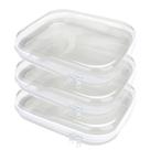Estojos transparentes com zíper PGAXM para lanches e cosméticos (3 unidades)