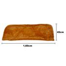 Estola De Pele Caneiro(Sherpa) Preta/ Caramelo/ Off White 1,60 X 45 Cm