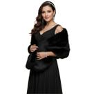 Estola Xale Vestido Echarpe Preto Feminino Único Elegante -