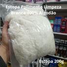 Estopa Polimento Limpeza Branca 100 Algodão 200g
