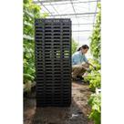 Estrado Plástico Preto 2,5x25x50cm - Kit 10 Pçs 1,25m²