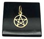 Estrela 5 Pontas Pentagrama Pingente Em Ouro 18k 1.5cm