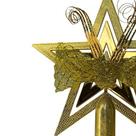 Estrela Árvore De Natal com Laço Dourada Ponteira Luxo - Art Christmas Estrela Árvore De Natal com Laço Dourada Ponteira Luxo - Art Christmas