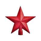 Estrela de Natal Luxuosa Para Topo de Árvore Vermelha 19cm