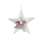 Estrela Decorativa Natalina 25cm Pendente para Árvore de Natal