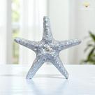 Estrela do Mar Prata 15 Cm Decorativa Inspiração Boho Praia Piscina Verão Envio Rápido AVB DECOR