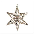 Estrela Dourada Metal 3D Glitter 25CM Enfeite Arvore Natal