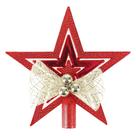 Estrela Natal Vermelha Topo Árvore ou Estrela Dourada Enfeite Decoração Estrela Brilhante - Envio Já