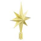 Estrela Ponteira De Luxo De Natal Plástica Brilhante De 27cm