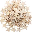 Estrellas de Madera en Forma sin Acabado, Trozos de Madera de 3 cm, 300 piezas