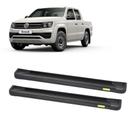 Estribo Alumínio Amarok 2010 Em Diante Preto Cabine Dupla
